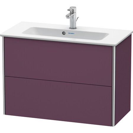 Duravit Xsquare Wall-Mounted Vanity Unit Aubergine Satin Matt XS416609494